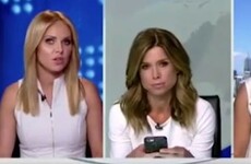 This video of two newsreaders arguing about wearing the same colour is delicously awkward