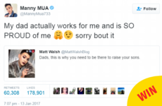 This makeup artist had the best response to a Twitter troll claiming he wasn't raised right