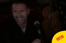 Here's Robbie Keane belting out Joxer Goes To Stuttgart in a Dublin pub