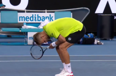New balls please! Tennis player takes brutal smash to the groin