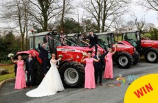 This bride from Monaghan drove herself to her wedding in a Massey Ferguson