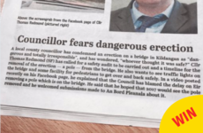 This headline about a Kildare councillor and a 'dangerous erection' is pure quality