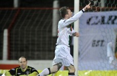 Mattie Burrows scores 16-yard backheel for Glentoran