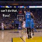 Russell Westbrook momentarily forgot the rules of basketball last night