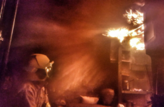 Dublin Fire Brigade tackled a fire in two caravans last night