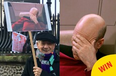 Ian McKellen was holding the greatest placard at the Women's March in London