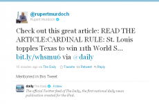 Rupert Murdoch: still struggling to use Twitter (and his own app)