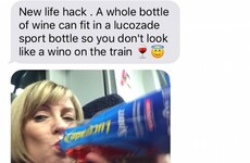 People are loving this Mam's hack for drinking wine on the train