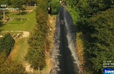 An American TV channel paid a visit to this huge water slide in West Cork