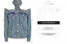 Topshop has taken the 'cold shoulder' trend way too far with this denim jacket