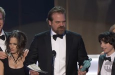 The cast of Stranger Things delivered a passionate speech against Trump's refugee ban at the SAG Awards
