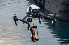 Ireland's first legit drone drop landed on a boat at the weekend