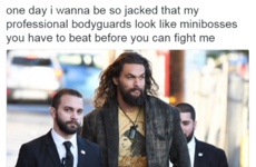 Jason Momoa's made his 'bodyguards' look slightly ridiculous .. It's The Dredge