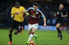 Hendrick shown red card for two-footed challenge and Brady's debut ends in defeat