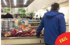 Domino's were caught rapid stocking up on cheap bags of potato wedges in a supermarket