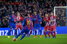 A lick of crossbar paint robbed us of a beautiful Messi free last night