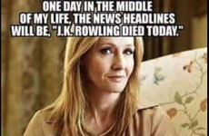 JK Rowling would like fans to stop 'making plans' for her death, thanks very much