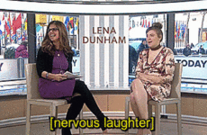 Lena Dunham managed to totally fluster a presenter by simply saying the word 'penis'