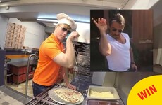 A Monaghan pizzeria has shared their very amusing take on the 'salt bae' meme