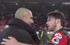 Guardiola makes heartwarming gesture to Ireland's Arter over loss of his child