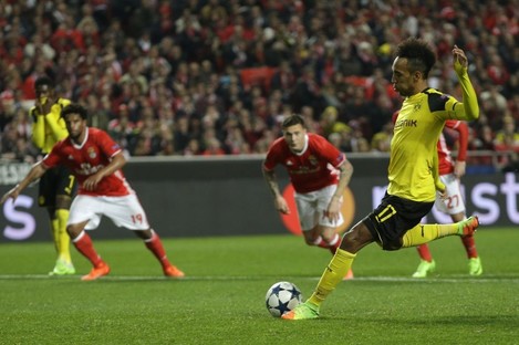Aubameyang missed from the spot in the second half.
