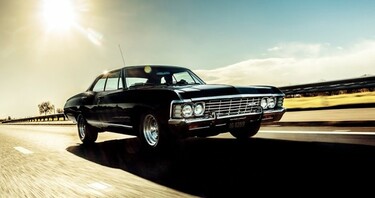 Supernatural 1967 Chevrolet Impala with Sam and Dean Figures