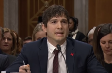 Ashton Kutcher close to tears in speech about efforts to combat child sexual exploitation