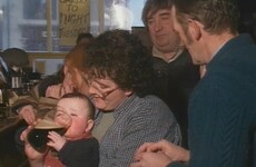 An Irish baby supping a pint on Nationwide in 1997 has become a phenomenon