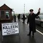 Anti-Brexit campaigners create 'mock customs post' amid hard border fears