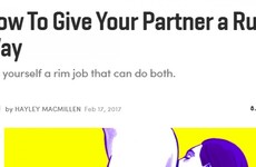 Cosmo wrote a how to guide to giving your partner a 'rusty trombone'
