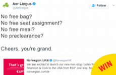 Aer Lingus gave Norwegian Air a masterclass in sass on Twitter this evening