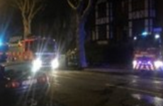 A woman and child were rescued after a fire broke out at a Dublin flat
