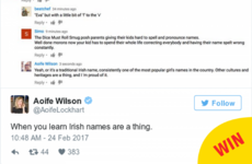 An Irish journalist had an excellent response when a troll suggested Aoife was a 'smug, posh name'