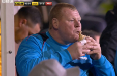 After pie-gate fallout, Sutton forced into playing right-back in goal