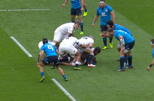 France tried the 'tackle-only' tactic against Ireland but Nigel Owens was on the ball