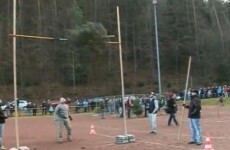 Watch: German throws out Christmas tree... and retains world title