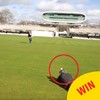 Dara Ó Briain cracked a photographer with a sliotar while playing hurling at the home of English cricket