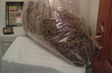 Three men arrested after this bag of drugs was seized in Carlow