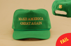 Donald Trump's new 'Irish' St Patrick's Day cap has a big mistake on it