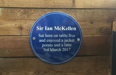 A students' union has erected the best plaque dedicated to Ian McKellen's visit