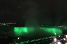 Niagara Falls went green last night