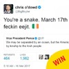 Chris O'Dowd called Mike Pence a 'snake' on Twitter just in time for Paddy's Day
