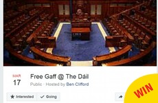 Someone set up a Facebook event for a session in the Dáil because all the politicians are away
