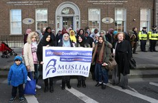 Dublin protest against EU ruling on hijabs in the workplace