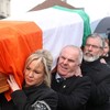 Coffin of Martin McGuinness carried to his home in Derry