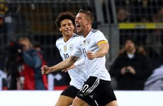 WATCH: Podolski steps away from international career with superb winner against England