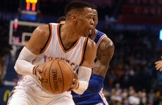 Perfection! Russell Westbrook made every shot on his way to last night's triple-double
