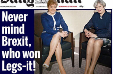 May and Sturgeon discuss future of UK - 'moronic' Daily Mail headline focuses on their legs
