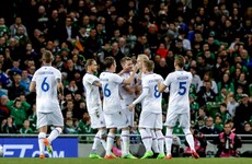 This Magnusson free-kick has given Iceland the lead against Ireland