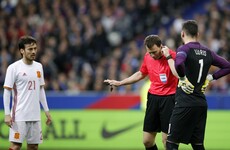 It took just 40 seconds for the video ref to correctly award Spain's disallowed goal